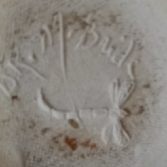 Hand Spun Pottery Bowl Raised Flower Design by D.K. Mc Bride Pottery - Picture 9 of 9